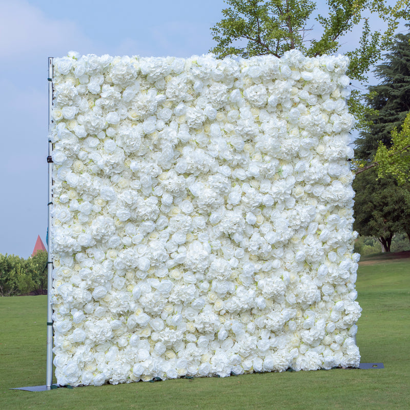 3D Flower Wall - Snow