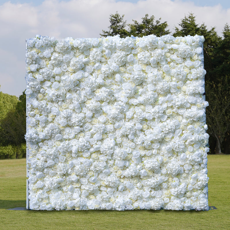 3D Flower Wall - Snow