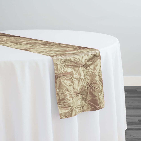 Belly Button (Pinwheel) Table Runner in Taupe Gold