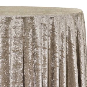 Panne (Crush) Velvet Table Linen in Taupe