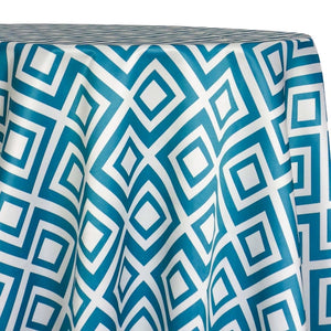 Paragon Print (Lamour) Table Linen in Teal