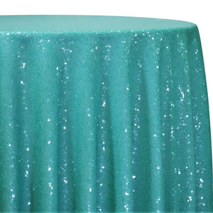 Glitz Sequins Table Linen in Teal Green