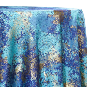 Cascade Jacquard Table Linen in Turquoise