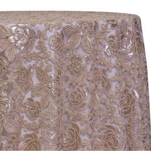 Valentina Lace Table Linen in Champagne