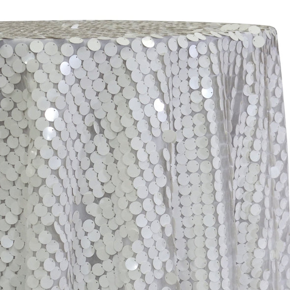 Payette Sequins Table Linen in White