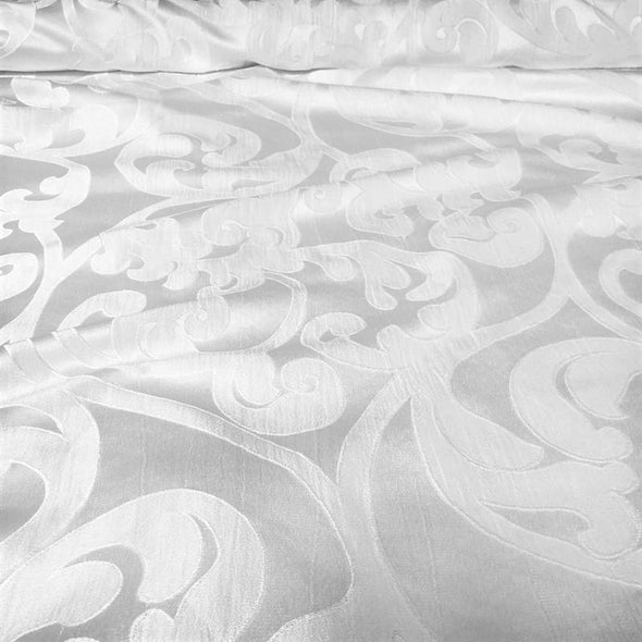 Classic Jacquard Linen in White