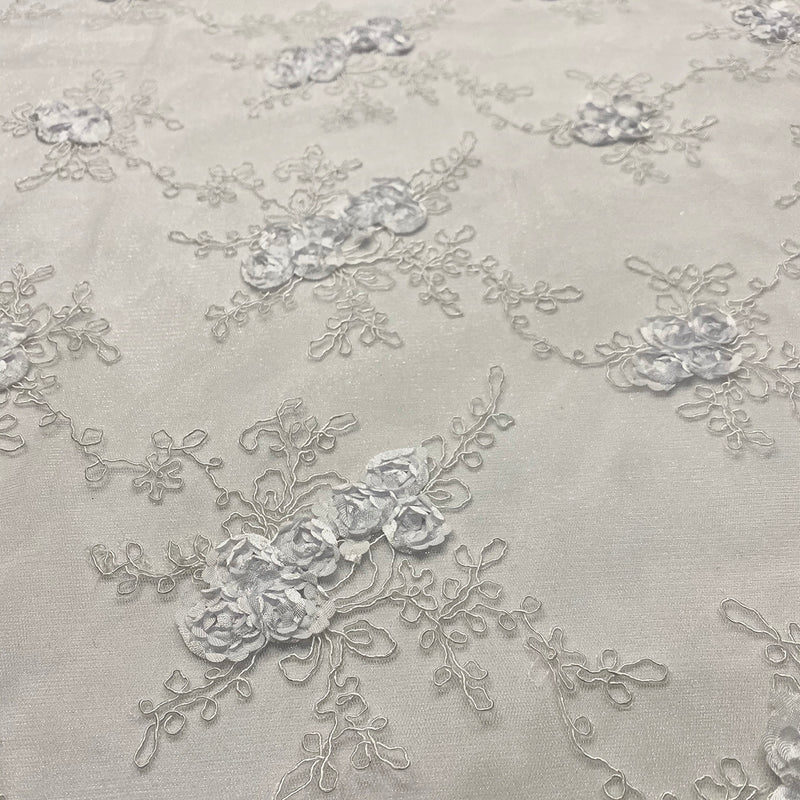 Baby Rose Embroidery Table Linen in White