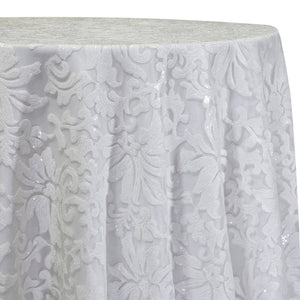 Milan Lace Table Linen in White