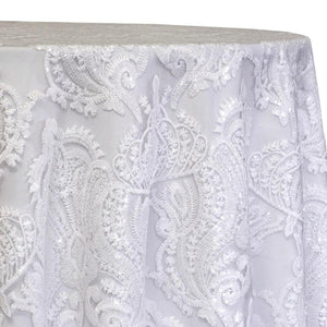 Princess Lace Table Linen in White