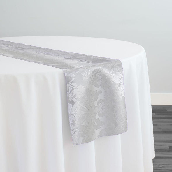 Damask Poly Table Runner | Urquid Linen
