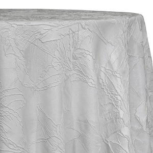 Floral Reef Jacquard Table Linen in White
