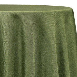 Imitation Burlap Table Linen in Willow Green