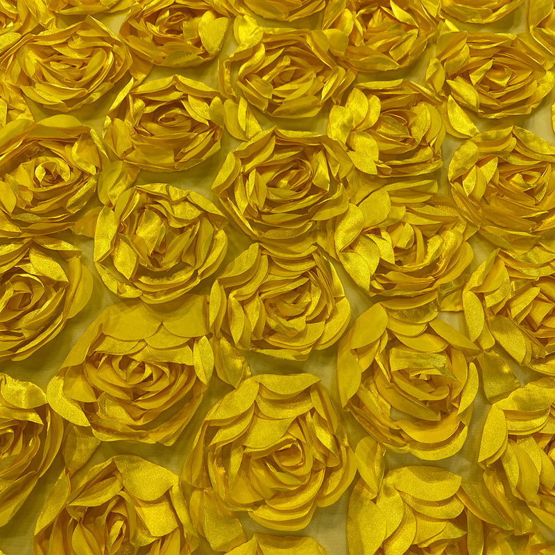 Peony Bouquet Table Linen in Yellow