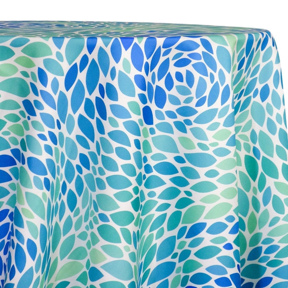 Locus Leaf (Poly Print) Table Linen in Blue