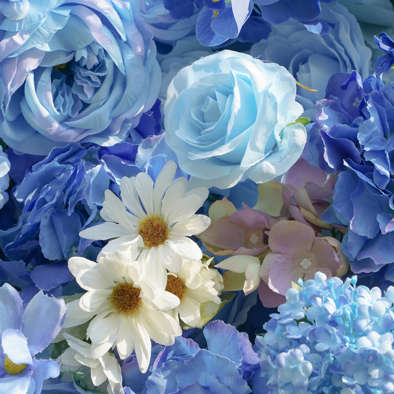 3D Flower Wall - Blue