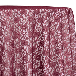 Classic Lace Table Linen in Burgundy 1539