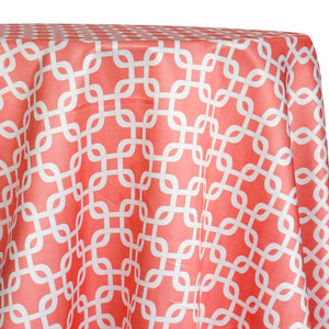 Lynx Print (Lamour) Table Linen in Coral