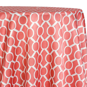 Halo Print (Lamour) Table Linen in Coral