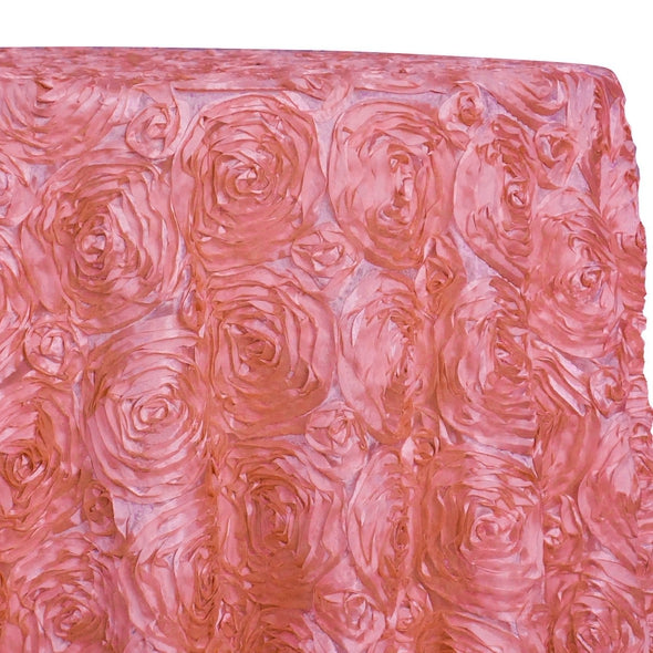 Rose Satin (3D) Table Linen in Dusty Rose