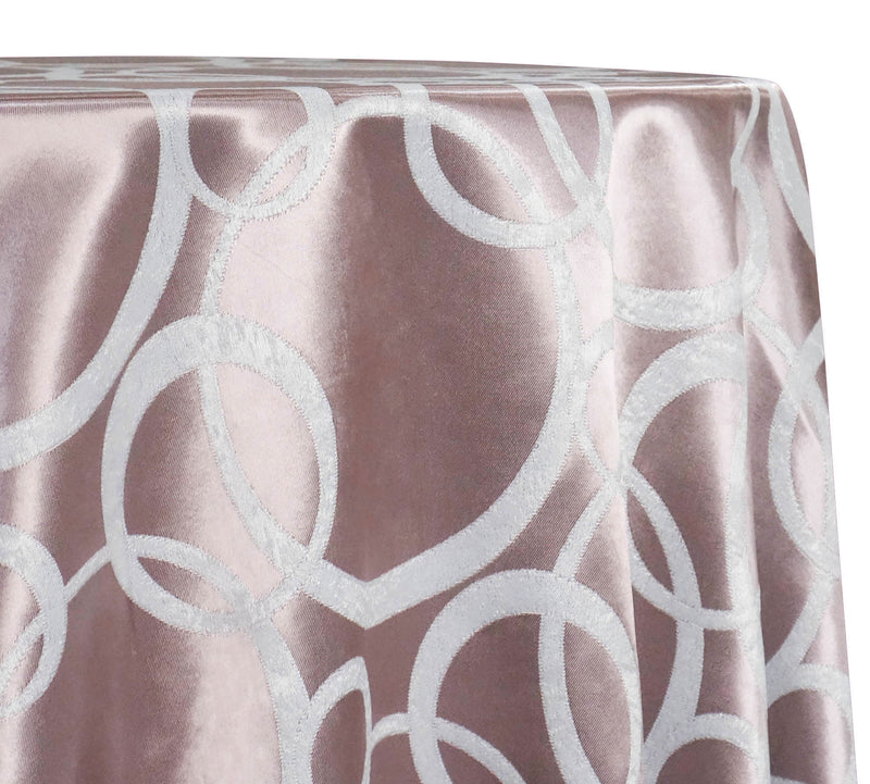 Cirque Jacquard (Reversible) Table Linen in Dusty Rose