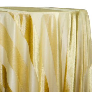 Velvet Stripe Table Linen in Gold