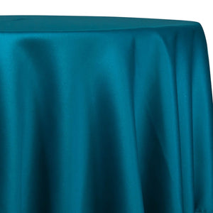 Lamour (Dull) Satin Table Linen in Peacock 6777