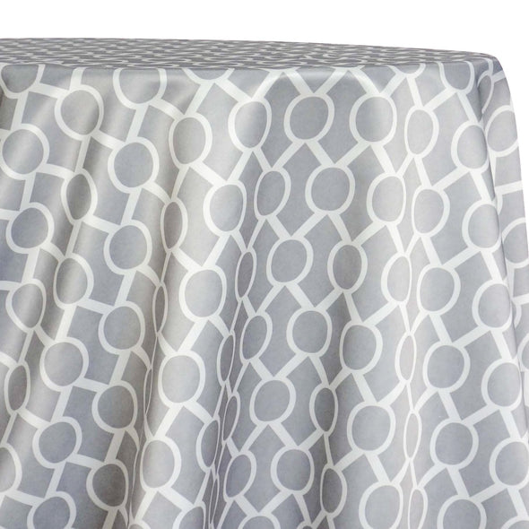 Halo Print (Lamour) Table Linen in Silver