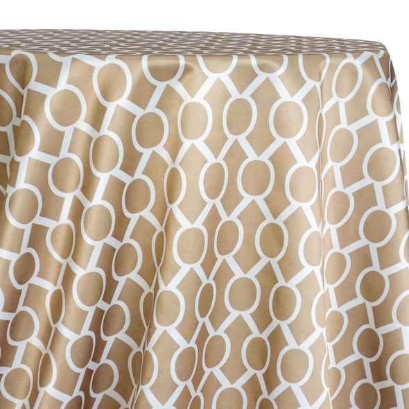 Halo Print (Lamour) Table Linen in Taupe