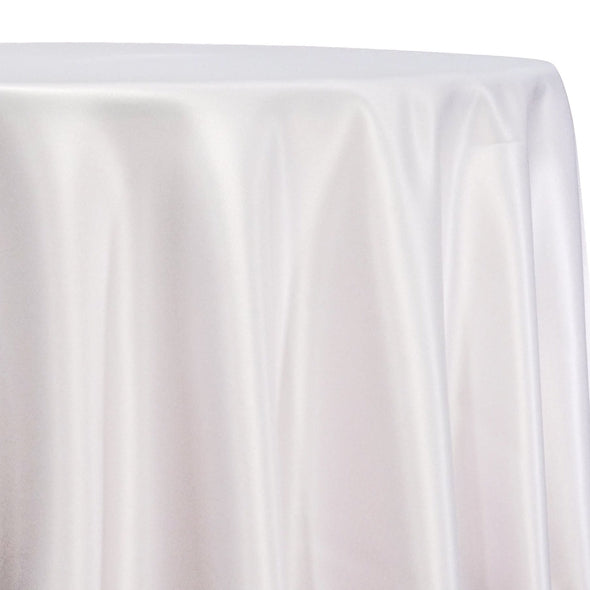 Lamour (Dull) Satin Table Linen in White